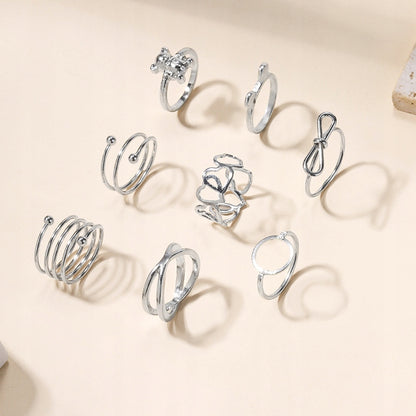 Conjunto de anillos – plateado