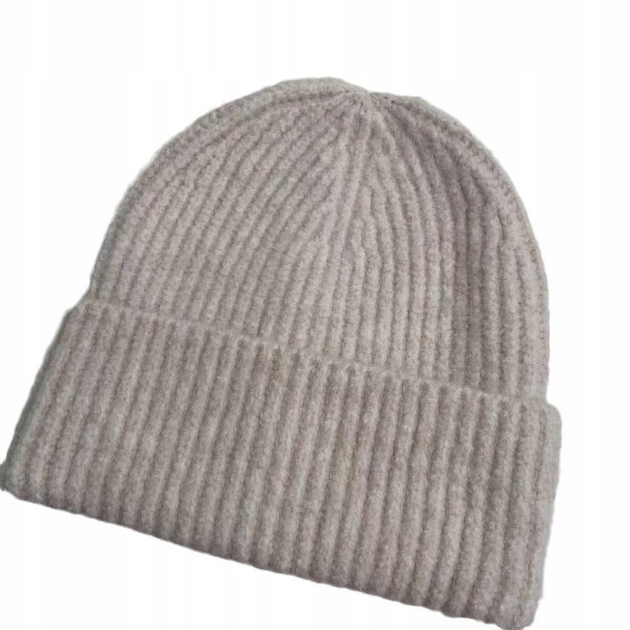 jasnobrązowa CZAPKA damska zimowa jesienna stylowa BEANIE stylowa khaki