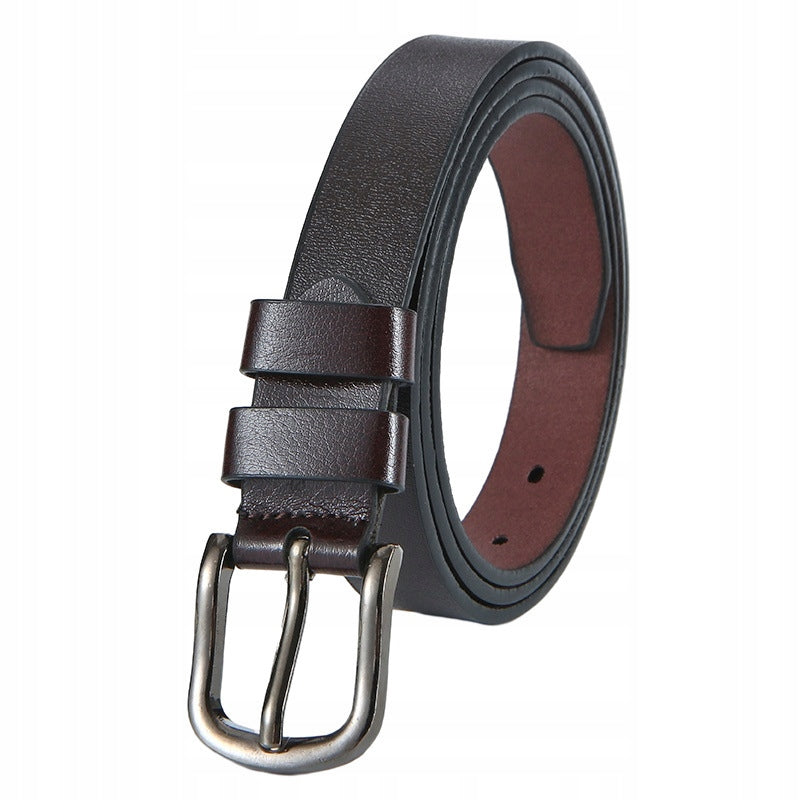 Women's Black Faux Leather Belt — Elegant Clothing Accessory