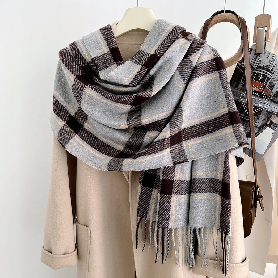 Écharpe d’hiver pour femme 200 × 66 cm – multicolore
