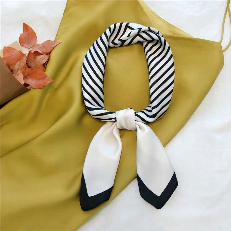 Foulard effet soie pour femme 70 × 70 cm