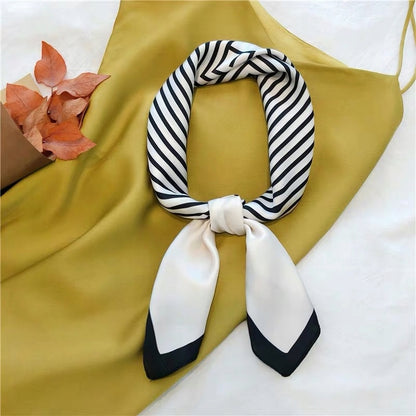 Foulard effet soie pour femme 70 × 70 cm