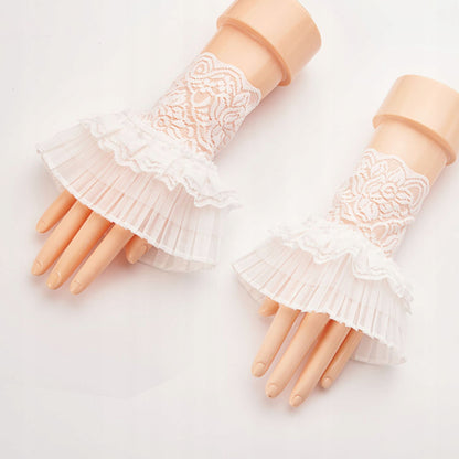 Manșete decorative din dantelă – albe