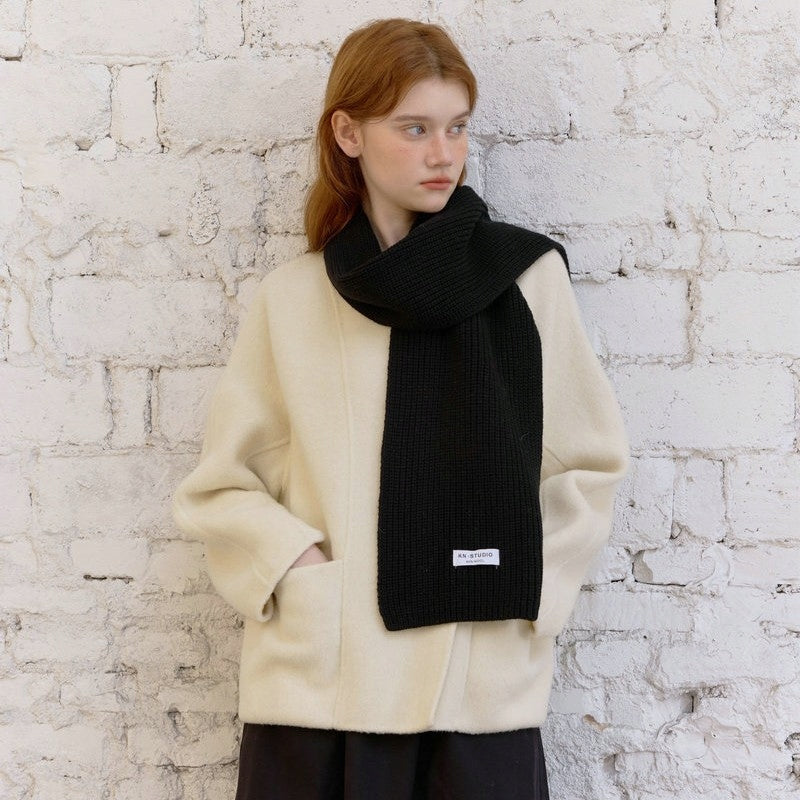 Women's Winter Scarf 160 × 22 cm – Black