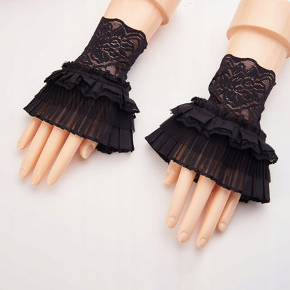 Detachable Lace Cuffs – Black