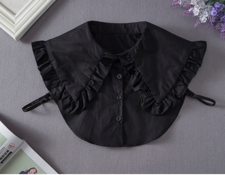 Col amovible Claudine pour femme – noir
