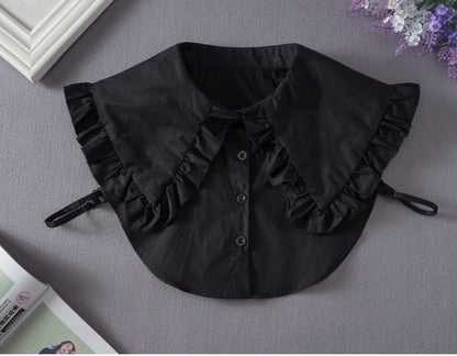 Col amovible Claudine pour femme – noir