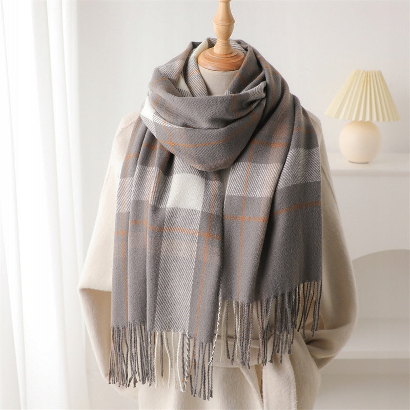 Écharpe d’hiver pour femme 200 × 66 cm – multicolore