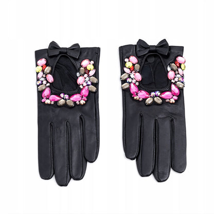 Gants en cuir pour femme – noir