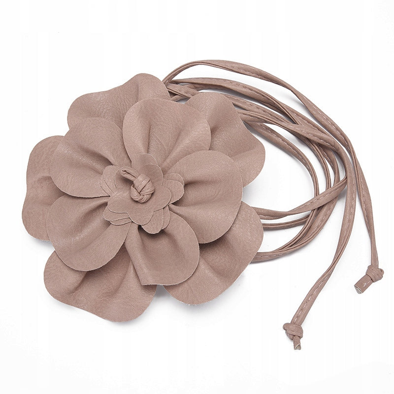 Flower Tie Belt – Light Pink