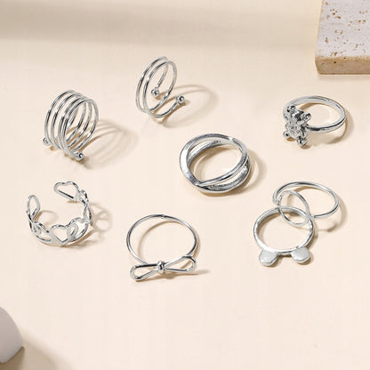 Conjunto de anillos – plateado
