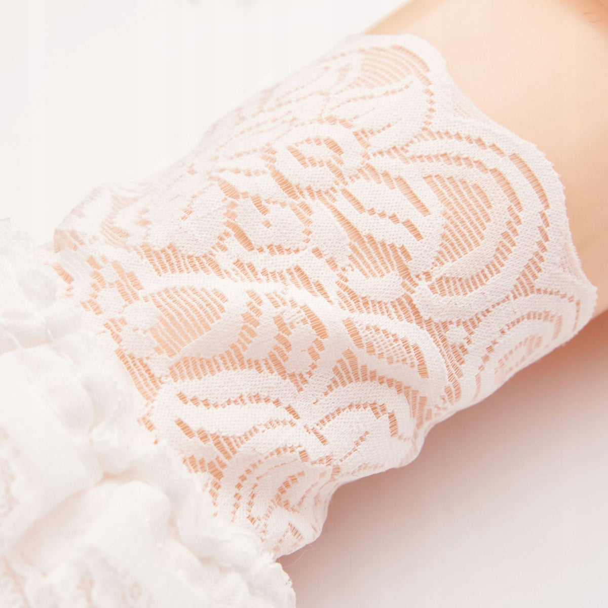 Manșete decorative din dantelă – albe