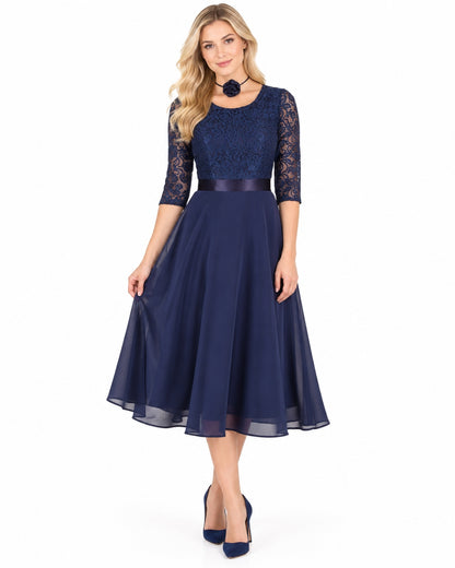 Sukienka ESTERA | color:granatowy
