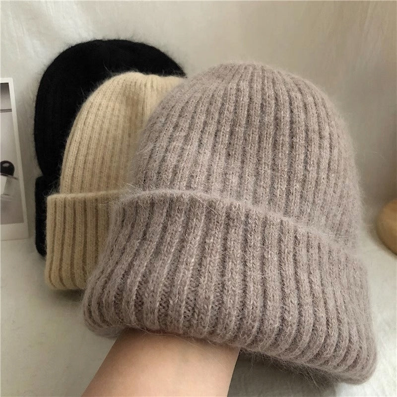 Bonnet pour femme – marron clair et kaki