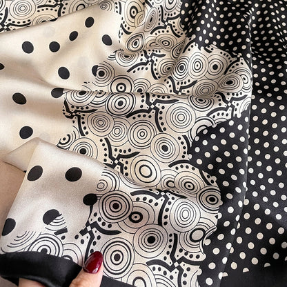 Жіночий шарф з імітації шовку 180 × 90 см – екрю