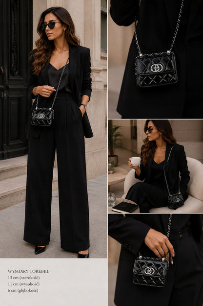Mini-sac matelassé pour femme – noir