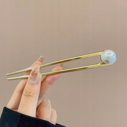 French Pearl Hairpin — Elegant Wedding Hair Accessory
