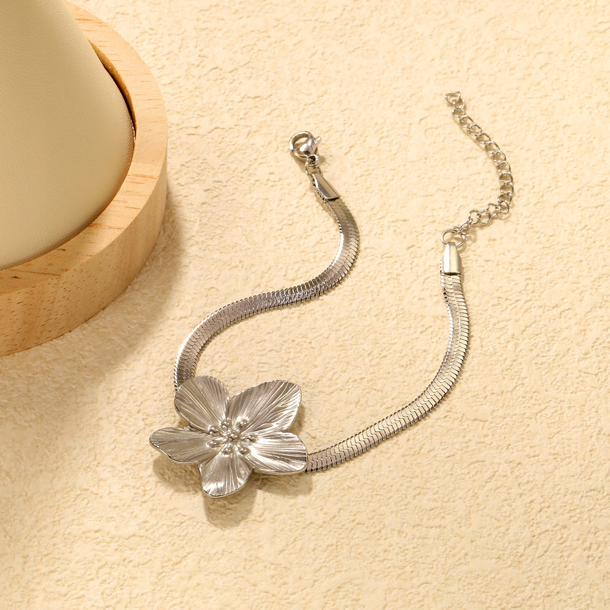 Conjunto: collar y pulsera – plateado