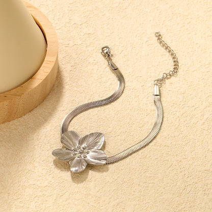 Conjunto: collar y pulsera – plateado
