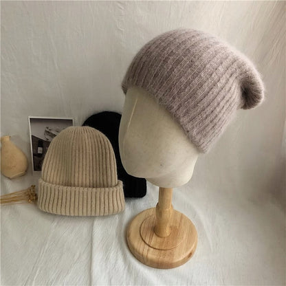 Bonnet pour femme – marron clair et kaki