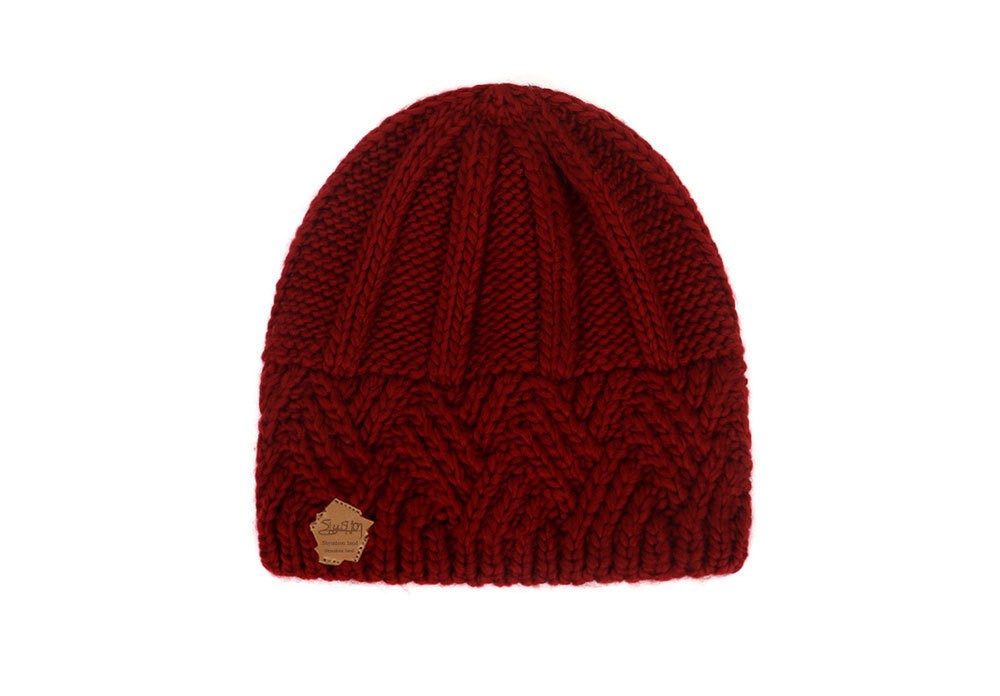 Handmade Women's Beanie – Burgundy