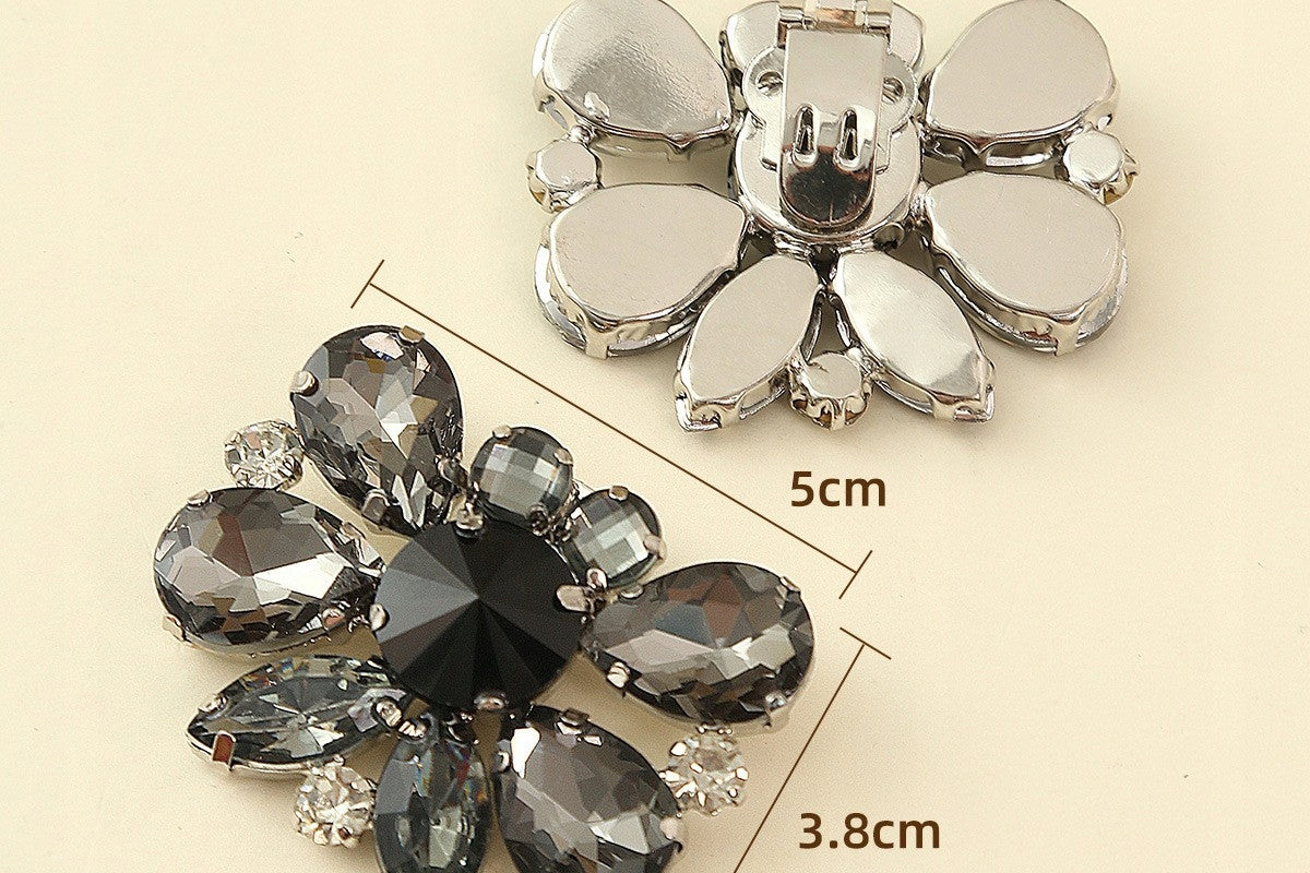 Cubic Zirconia Shoe Clips — Elegant Decorative Accessories for High Heels