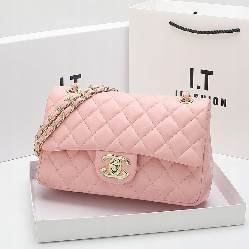Gesteppte Damenhandtasche – rosa