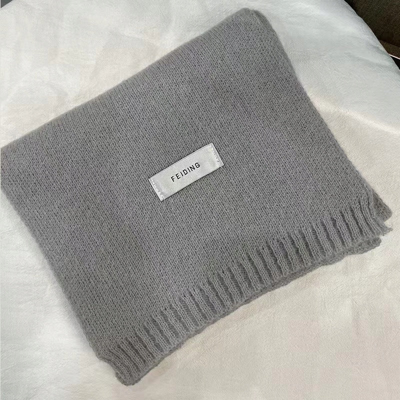 Écharpe d’hiver pour femme 160 × 22 cm – gris