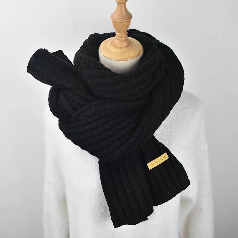 Écharpe d’hiver pour femme 160 × 22 cm – noir