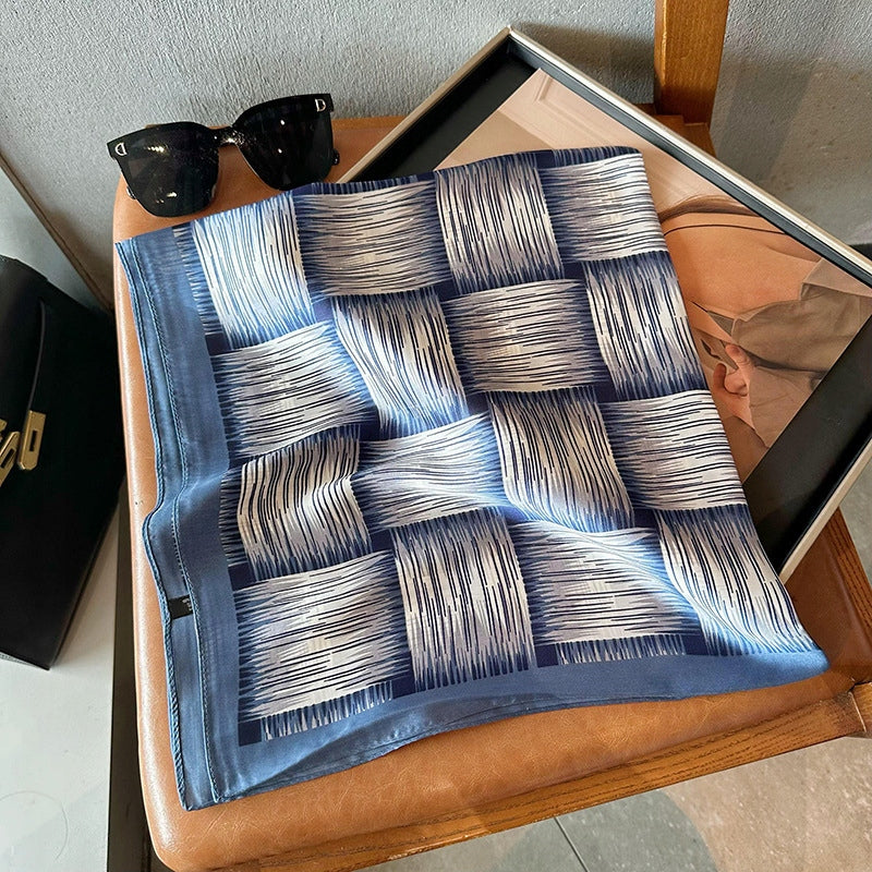 Foulard effet soie pour femme 70 × 70 cm