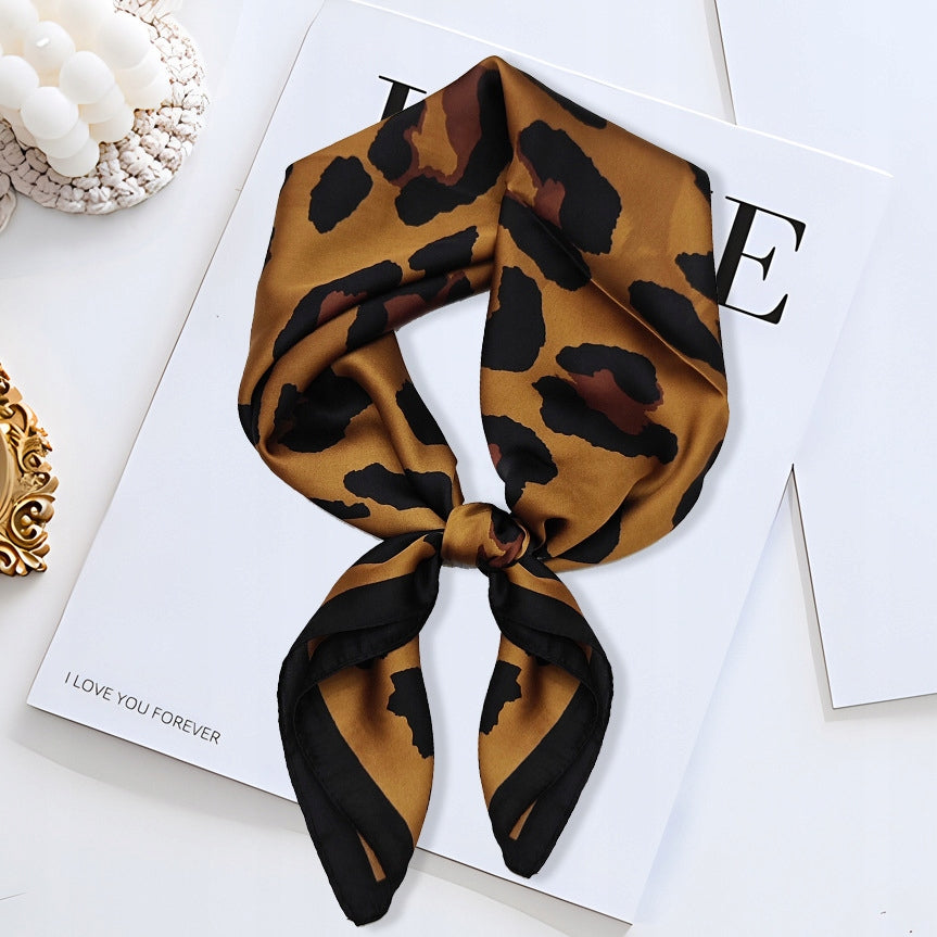 Women's Printed Silky Square Scarf — Gift Idea, 70×70 cm