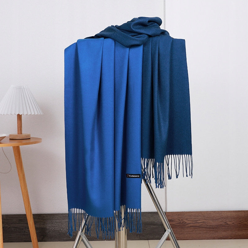 elegancki damski SZAL miękki jak kaszmir SZALIK GŁADKI KLASYCZNY 200x66cm