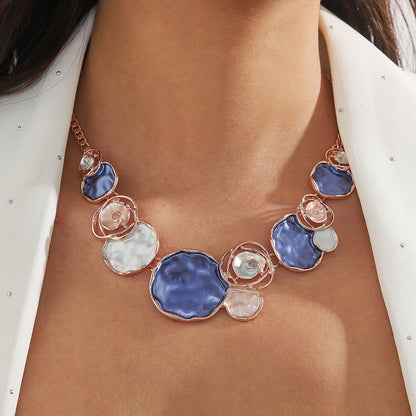 Collier pour femme à fleur – rose