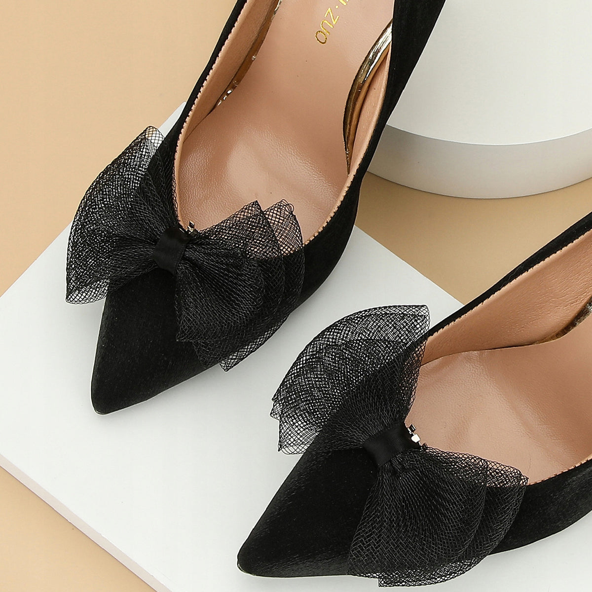 Schuhclips in Schleifenform – schwarz