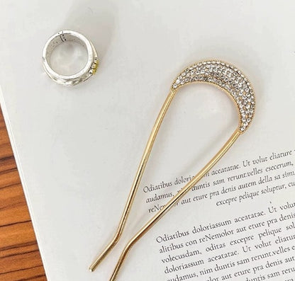 Hair Clip with Rhinestones