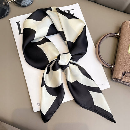 Women's Printed Silky Square Scarf — Gift Idea, 70×70 cm