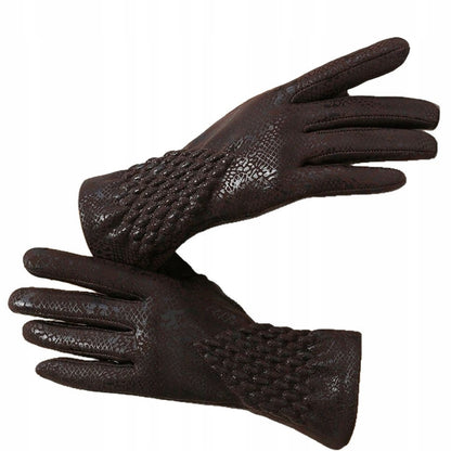 Women's Leather Gloves – Brown