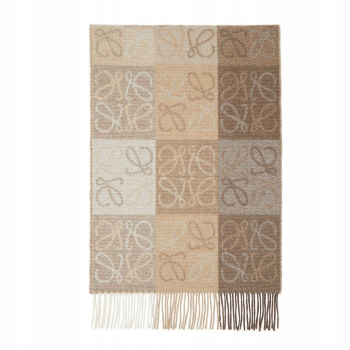 Vlněná šála s kašmírem 180 × 45 cm – béžový