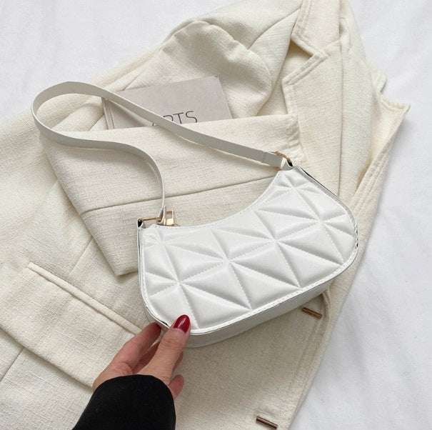 Gesteppte Damenhandtasche – weiß