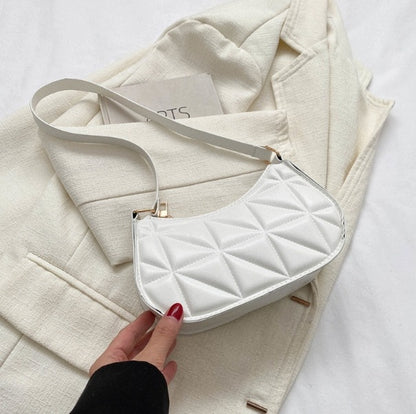 Gesteppte Damenhandtasche – weiß