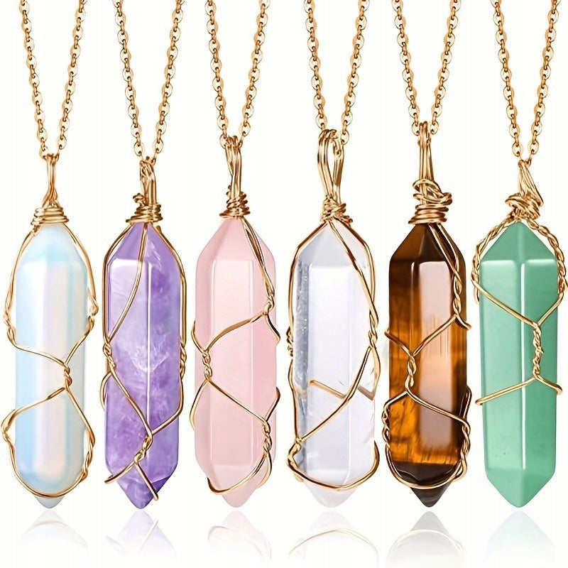 Rose Quartz Pendant Necklace – Pink