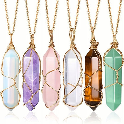 Rose Quartz Pendant Necklace – Pink