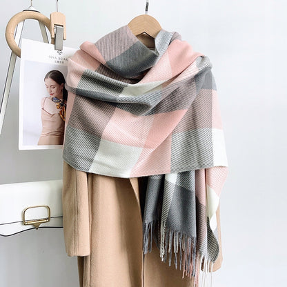 Écharpe d’hiver pour femme 200 × 66 cm – multicolore