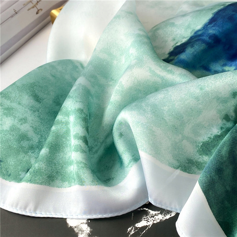 Silk-Effect Square Scarf 70 × 70 cm