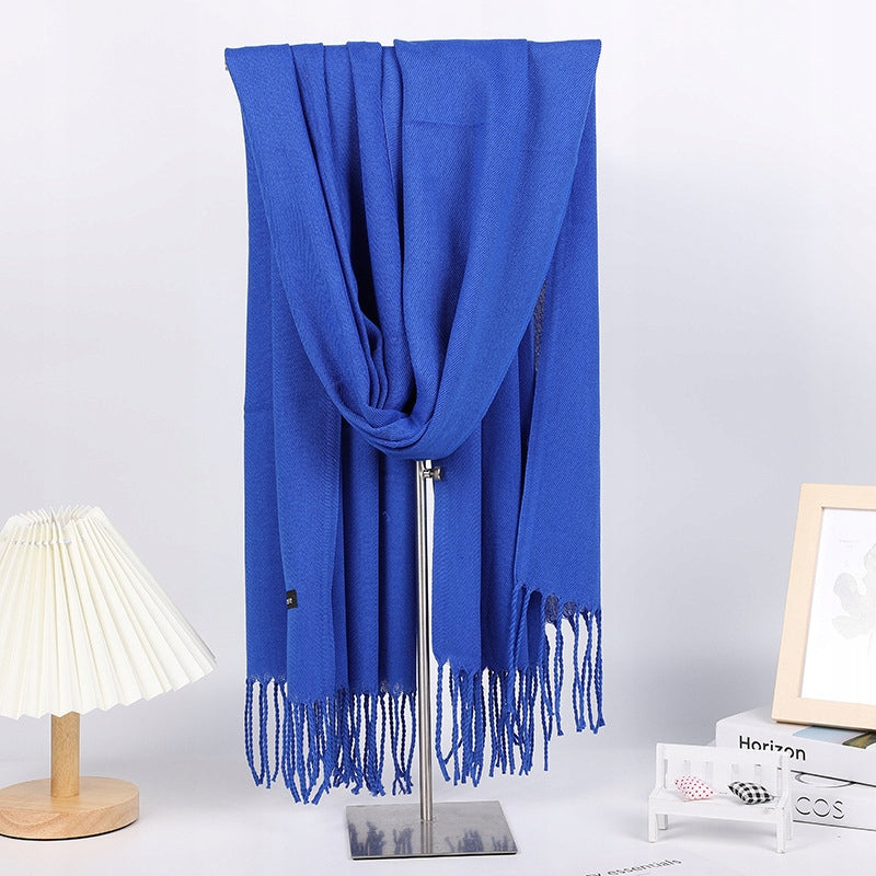 elegancki damski SZAL miękki jak kaszmir SZALIK GŁADKI KLASYCZNY 200x66cm
