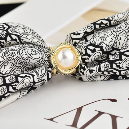 Anneau de foulard à perle – doré