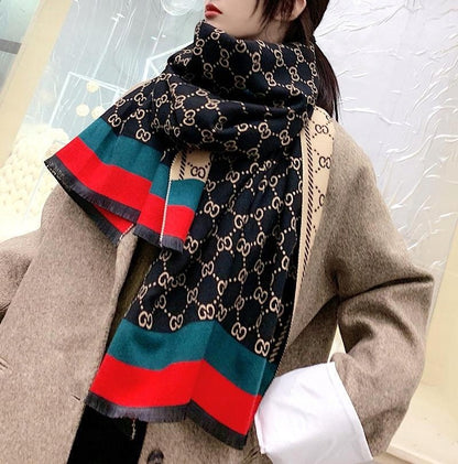 Women's Elegant Warm Winter Scarf — Sophisticated Style, 180×66