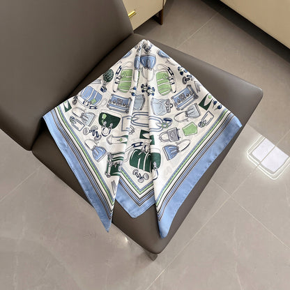Dámský šátek s hedvábným vzhledem 70 × 70 cm
