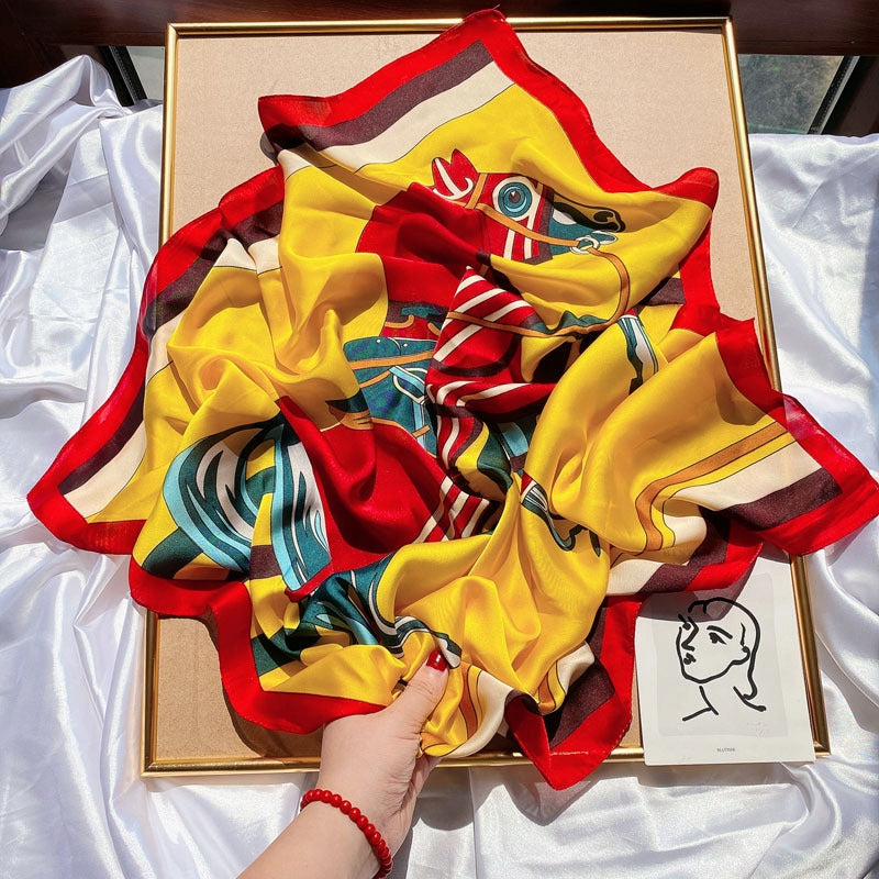 Seidenähnliches Damenhalstuch 70 × 70 cm