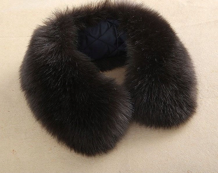Écharpe en fausse fourrure 50 × 10 cm – noir
